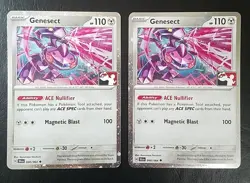 GENESECT 040/064 (x2), HOLO, STAMPED, PRIZE PACK SERIES 6, POKEMON CARDS (NM) - Image 1