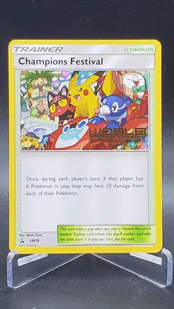 Champions Festival 2017 World Championship ENGLISH Promo Pokemon Card SM78 NM+ 1 - Image 1