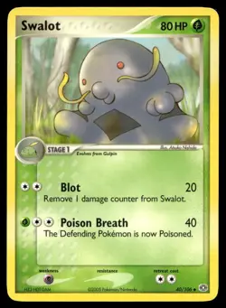 Swalot 40/106 Pokemon Card ex Emerald Common 80 HP Near Mint W2 - Image 1
