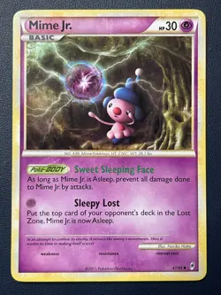 1x Pokemon TCG Mime Jr. HGSS Call Of Legends 47/95 Regular Uncommon Card LP - Image 1