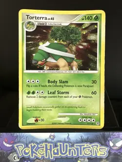 Pokemon Card Torterra 17/130 Diamond & Pearl Base Holo Rare Played - Image 1