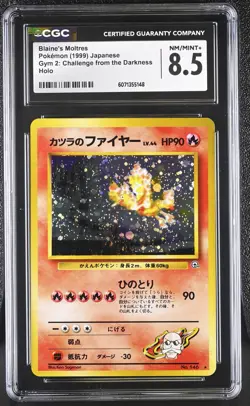 CGC 8.5 Blaine's Moltres Gym 2 Challenge Japanese 146 Holo Pokemon Card - Image 1