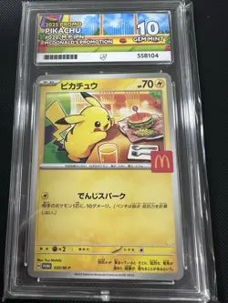 Pokemon TCG Pikachu McDonald’s Promo Card 2025 Ace 10 Not PSA - Image 1