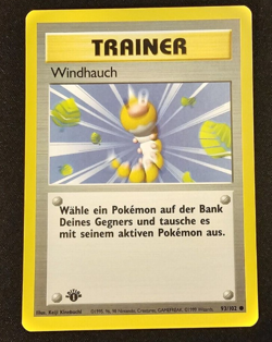 NM - Gust of Wind - 93/102 - 1st Edition - Base Set - German - Pokemon Card - Image 1