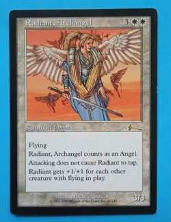 Magic the Gathering MTG Urza's Legacy RADIANT, ARCHANGEL R LP/EX 1999 NICE!! - Image 1