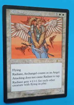 Magic the Gathering MTG Urza's Legacy RADIANT, ARCHANGEL R LP/EX 1999 NICE!! - Image 2