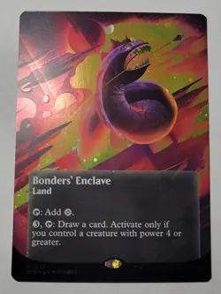 Bonder's Enclave -Borderless Galaxy Foil- Stellar Edge EOS 139 Rare Land mtg NM - Image 1