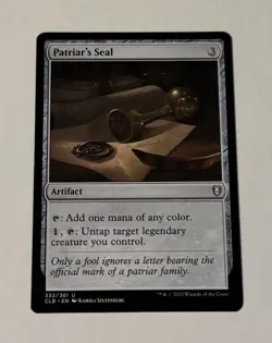 MTG Patriar's Seal - Commander Legends Battle for Baldur's Gate NM - Image 1