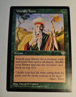 Worldly Tutor Mirage 1996 Excellent Mtg Magic The Gathering Illus David O’Connor - Image 1
