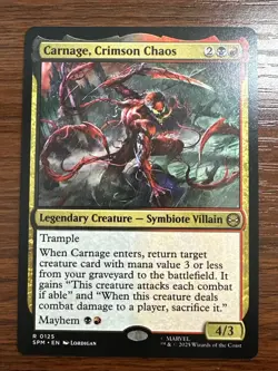 Carnage, Crimson Chaos Marvel's Spider-Man Regular MTG SPM 0125 - Image 1