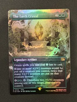 MTG Final Fantasy English The Earth Crystal Borderless 0342 Foil NM - Image 1