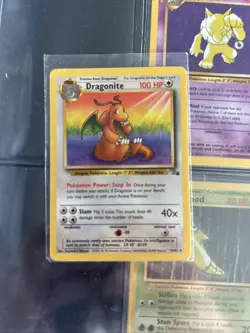Pokemon Dragonite Fossil 19/62 Non-Holo Rare NM-MT - Image 1