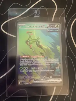 Pokemon TCG Iron Leaves EX Scarlet & Violet Temporal Forces 203/162 NM Condition - Image 1