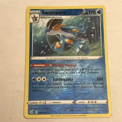 Swampert 064/264 Swsh08: Fusion Strike - Reverse Holo - Rare - Pokemon TCG - Image 1