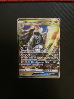 Kommo-o GX 100/145 Sun & Moon: Guardians Rising Holo Ultra Rare LP Pokemon TCG - Image 1