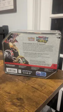 Pokemon TCG: Paldean Fates Shiny Charizard EX Tin Factory Sealed - Image 2