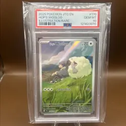 2025 POKEMON JTG EN-JOURNEY TOGETHER ILLUSTRATION RARE #170 HOP'S WOOLOO PSA 10 - Image 1