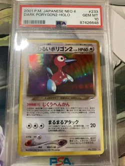 Pokemon Dark Porygon2 Holo #233 from Japanese Neo Destiny in a PSA 10 - Image 1