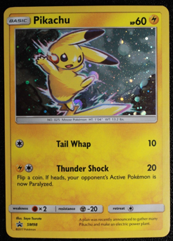 Pokemon TCG Pikachu SM98 Holo - Pokemon Sun & Moon Black Star Promo - NM/LP - Image 1