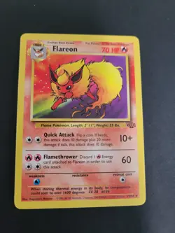 Pokemon TCG Jungle Flareon 19/64 Regular Rare Unlimited -LP-MP- - Image 1
