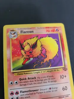 Pokemon TCG Jungle Flareon 19/64 Regular Rare Unlimited -LP-MP- - Image 2