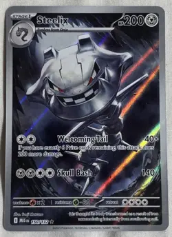 Steelix Pokemon 150/132 Full Art Illustration Rare Holo Mega Evolution - Image 1