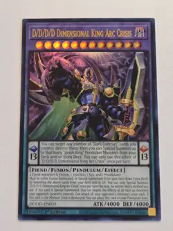 D/D/D/D Dimensional King Arc Crisis DOOD-EN035 Ultra Rare Yugioh 1st Edition - Image 1