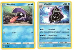 Pokemon Cards: Cloyster 34/149 & Shellder 33/149 Sun & Moon Base Set Rare! - Image 1