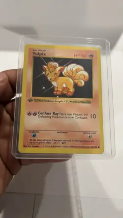 Vulpix 1st Edition Base Set Shadowless Card Pokemon TCG 68/102 Card A - Image 1