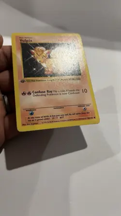 Vulpix 1st Edition Base Set Shadowless Card Pokemon TCG 68/102 Card A - Image 3