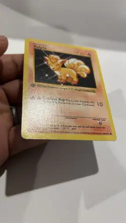 Vulpix 1st Edition Base Set Shadowless Card Pokemon TCG 68/102 Card A - Image 5
