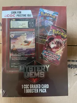 Pokemon Mystery Gems 1 CGC Graded Card & 1 Booster Pack 2025! New Sealed Box! - Image 2