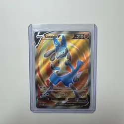 Lucario V Full Art Black Star Promo SWSH213 Pokemon Card TCG Near Mint+ - Image 1