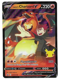 Pokemon LANCE'S CHARIZARD V SWSH133 25TH ANNIVERSARY SET *JUMBO CARD* - Image 1