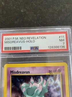 Pokemon Misdreavus Holo Neo Revelation Card 11/64. NEAR MINT. PSA 7. - Image 3