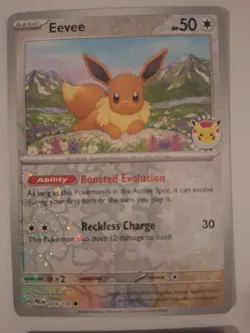 Pokemon Eevee Pokemon Day 2025 Stamp Reverse Cosmos Holo 074/131 Four Card Lot! - Image 5