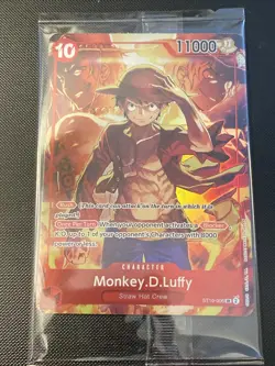 Sealed Promo One Piece CARD Treasure Booster Monkey.D.Luffy ST10-006 SR Sealed - Image 1