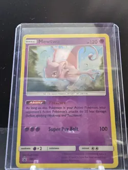 B012 - Pokemon TCG Mewtwo SM77 Black Star Promos Holo Card 2017 - Image 1