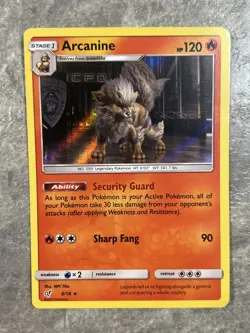 Arcanine 6/18 Pokemon TCG Rare Detective Pikachu Holo Card (Light Play) LP 1 - Image 1
