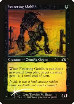 Onslaught MTG FOIL Festering Goblin Magic - Image 1