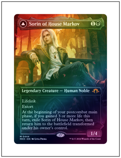 1x Sorin of House Markov, Borderless Art Foil, Magic MTG NM - Image 1