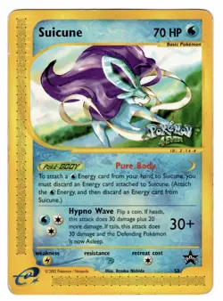 Pokemon TCG Suicune 53 WOTC Wizards Black Star Promo Card 4 EVER E Reader - Image 1