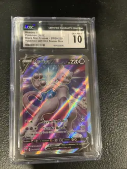 Mewtwo V SWSH229 - Pokemon 2022 - Pokemon GO Elite Trainer Box Promos - CGC 10 - Image 1