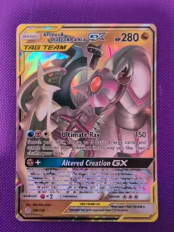 Pokemon Arceus & Dialga & Palkia GX 156/236 Sm-Cosmic Eclipse Holo - Image 1