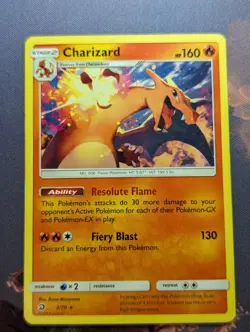 2018 Pokemon TCG Charizard 3/70 Sun & Moon Dragon Majesty - NON HOLO - LP/MP - Image 1