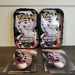 Pokemon TCG White Flare Mini Tin 💎2 FACTORY SEALED White Flare Booster Packs💎 - Image 3
