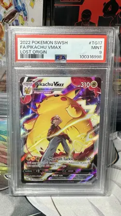 2022 Pikachu VMAX TG17/TG30 Lost Origin Full Art Pokemon PSA 9 MINT TG17/TG30 - Image 1