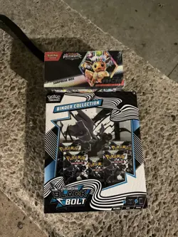 Pokemon Black Bolt Binder With Prismatic Evolution Surprise Box - Image 1