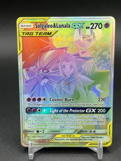 Pokemon TCG Cosmic Eclipse Solgaleo & Lunala GX (Secret) 254/236 Holo NM/LP - Image 1