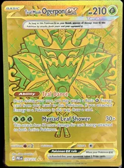 TEAL MASK OGERPON EX 2025 Pokemon TCG PRISMATIC EVOLUTIONS Hyper Rare 177/131 - Image 4